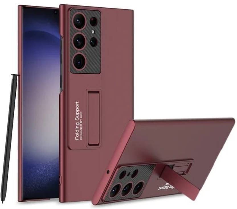 Samsung Galaxy S24 Ultra Super Slim Hard PC Light-Weight Case with Invisible Kickstand - Wine