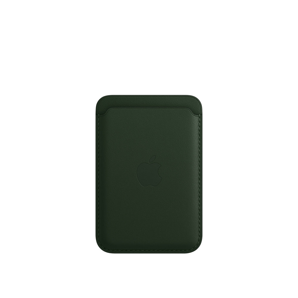 iPhone Faux Leather Wallet Magsafe With Logo - Sequoia Green