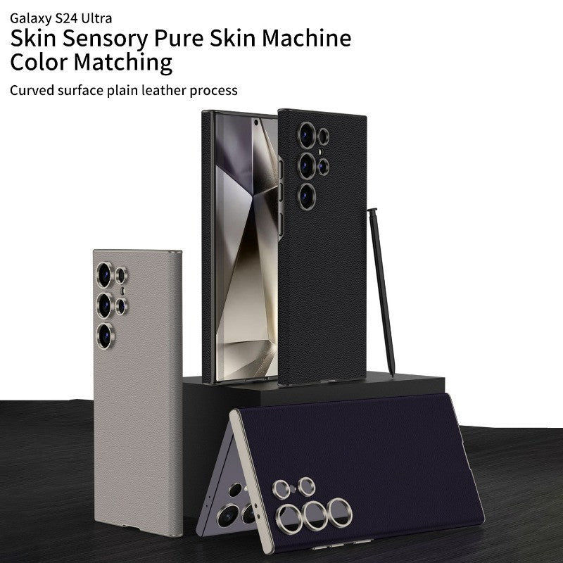 Samsung Galaxy S23 Ultra Super Slim GKK Leather Case With Camera Protection - Orange