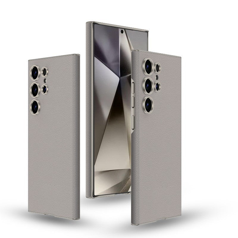 Samsung Galaxy S24 Ultra Super Slim GKK Leather Case With Camera Protection - Titanium Grey