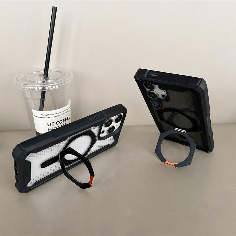 iPhone 15 UAG Plasma XTE Mag-Safe Compatible, Rugged Lightweight Shockproof Metal Ring with Kickstand - ICE