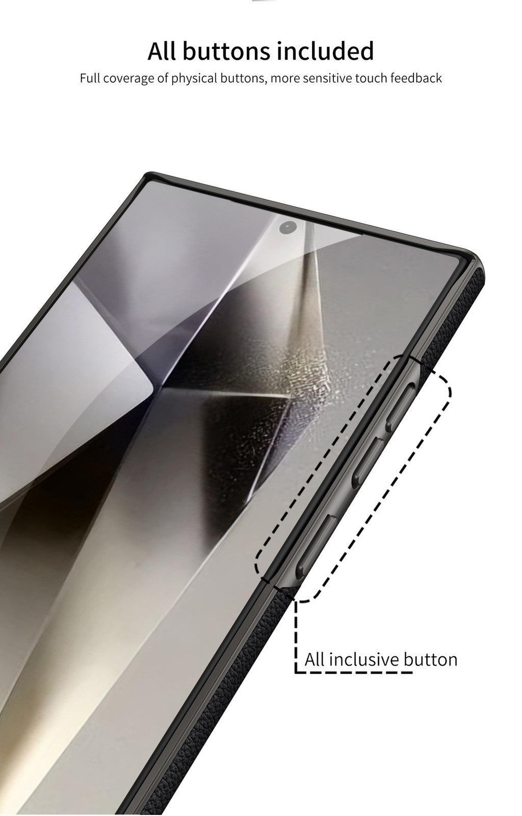 Samsung Galaxy S24 Ultra Super Slim GKK Leather Case With Camera Protection - Titanium Grey