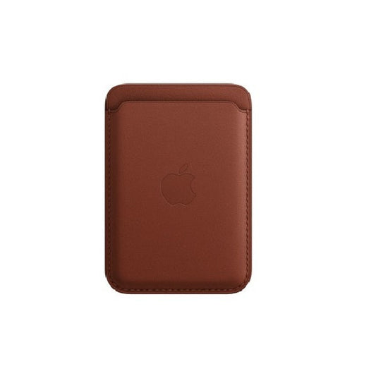 iPhone 15 Pro Max Faux Leather Wallet Magsafe With Logo- Umber