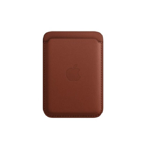 iPhone 15 Faux Leather Wallet Magsafe With Logo- Umber