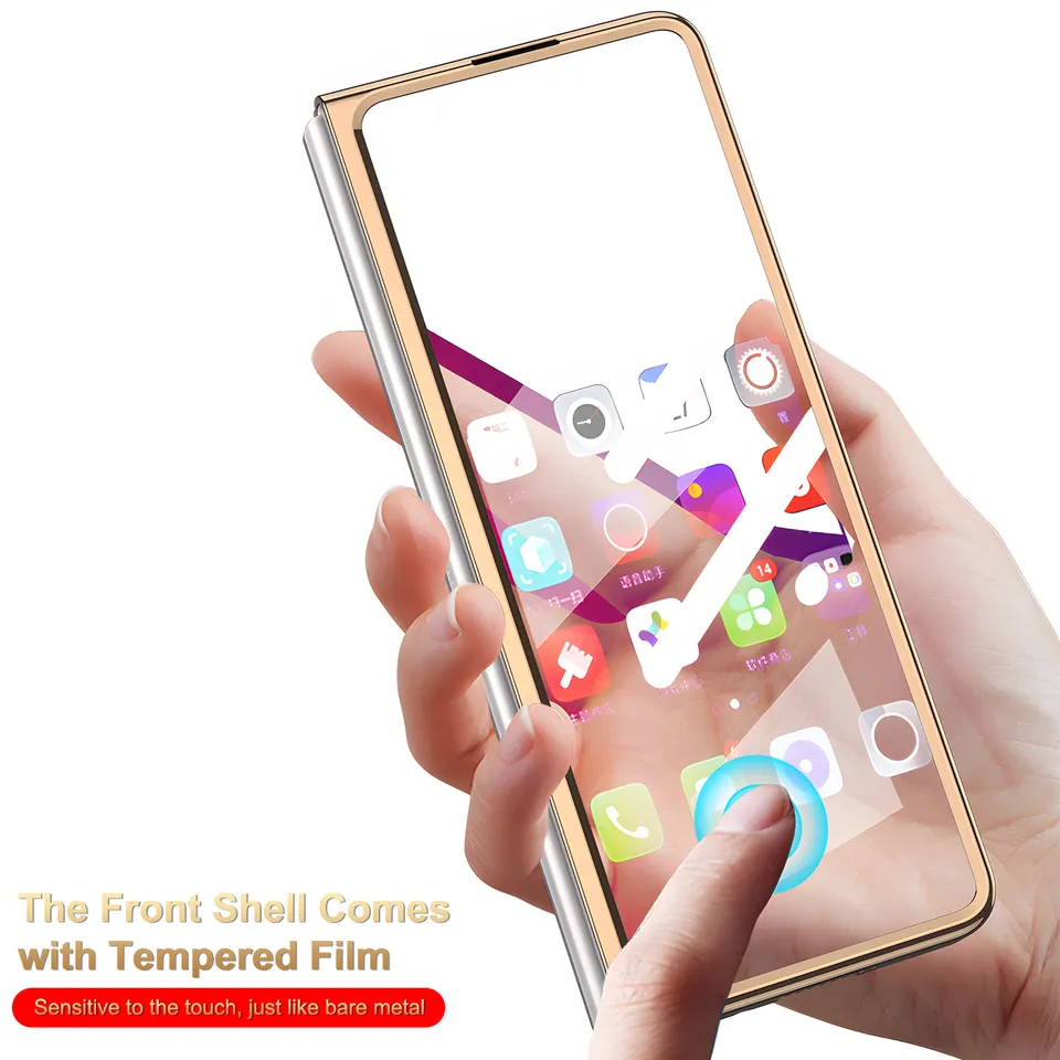 Samsung Galaxy Z Fold 5 Deer Pattern Glass Case-Wine