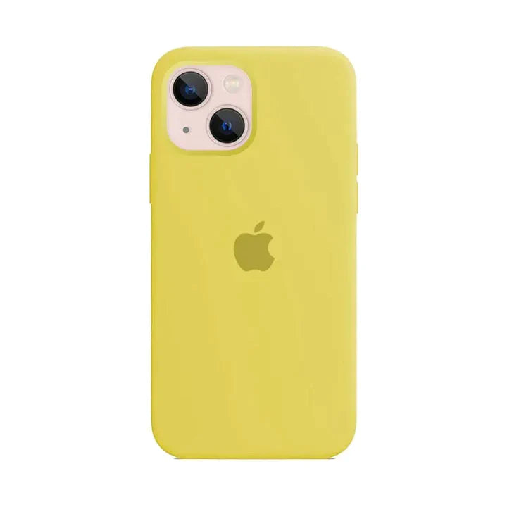 iPhone 13 Silicon Case Liquid Silicon Inner Fabric with Logo