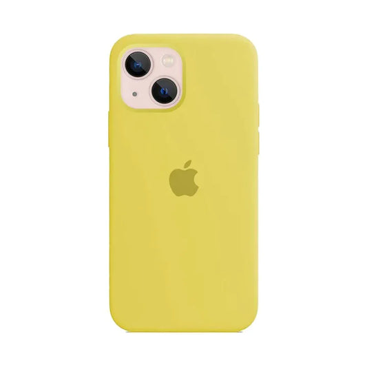 iPhone 13 Mini Original Liquid Silicon Case with Logo - Yellow