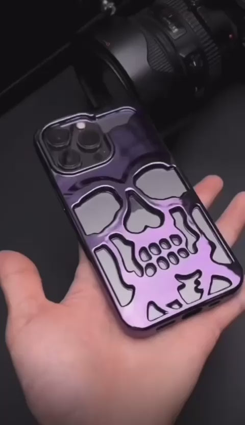 iPhone 14 Hollow Skull Design Case