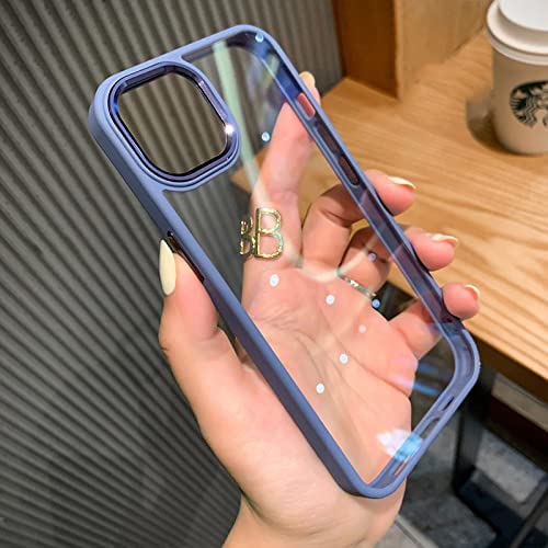iPhone 13 Pro Ultra Slim Crystal Clear Hybrid Metal Circel Anti Yellow Case