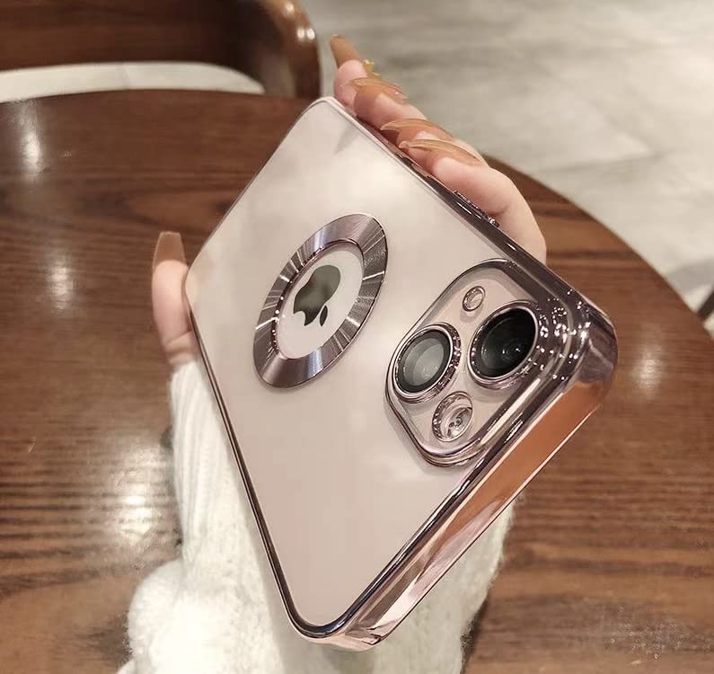 iPhone 14 Plus Transparent Electroplating Case with Camera Protection