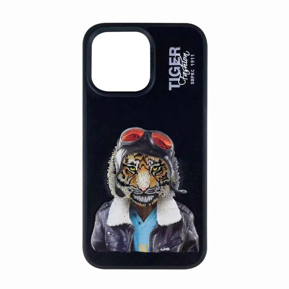 iPhone 14 Pro Max Santa Barbara Polo Club Fashion Tiger Leather Case