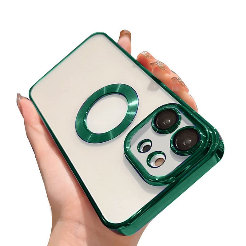 iPhone 12 Mini Transparent Electroplating Case with Camera Protection