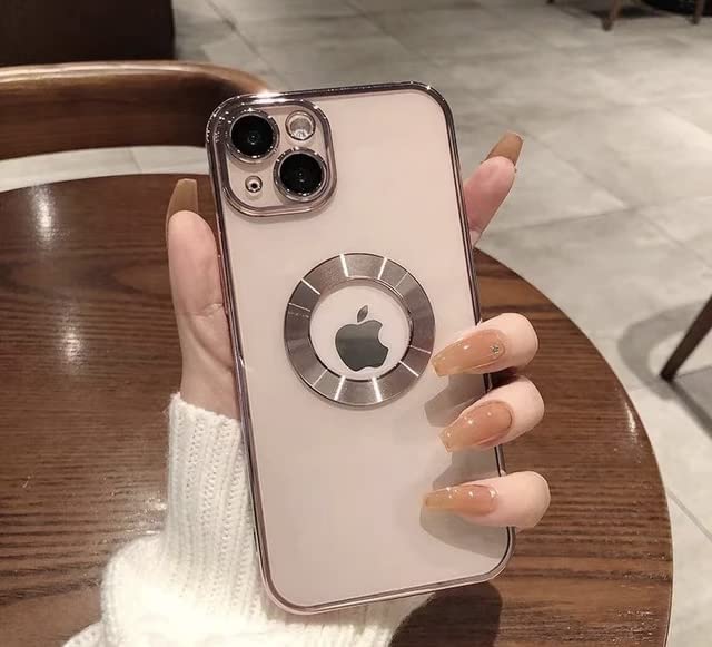 iPhone 14 Plus Transparent Electroplating Case with Camera Protection