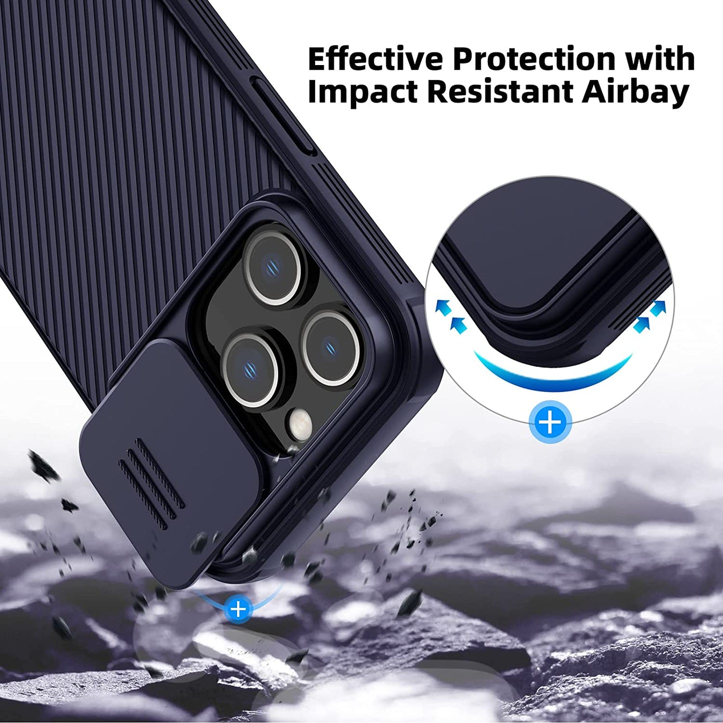 iPhone 14 Pro Nilkin CamShield Pro Camera Open Close All Side Protection Case