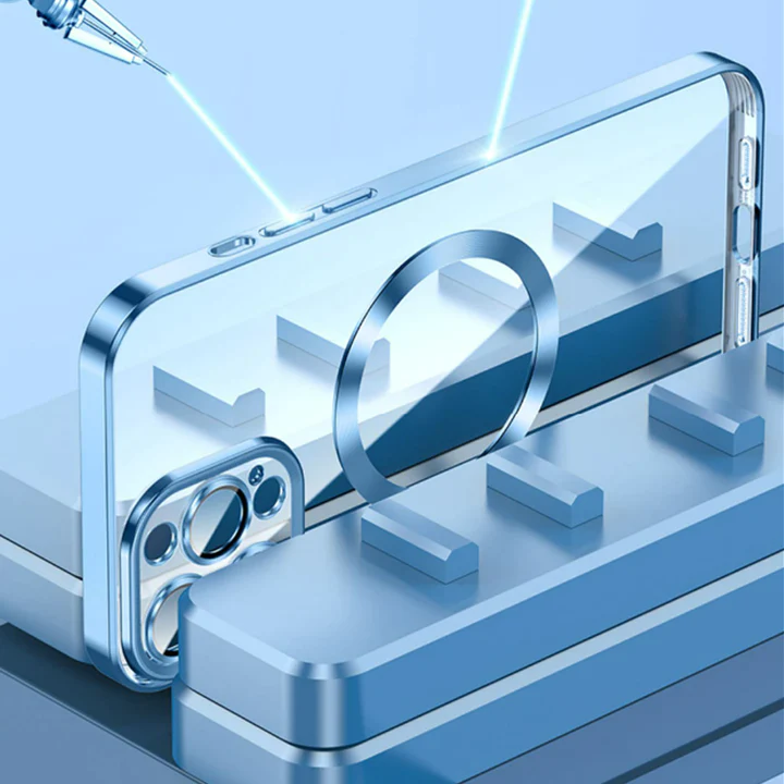 iPhone 14 Pro Transparent Electroplating MagSafe Case with Camera Protection