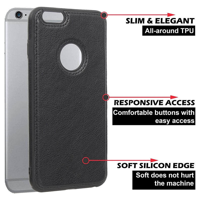 iPhone 7 Original PU Leather Case Classic Luxury Elegant with Logo Cut - Black