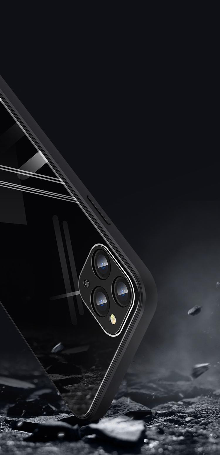 iPhone 13 Pro Glass Case with Logo and Camera Protection Toughened Glass