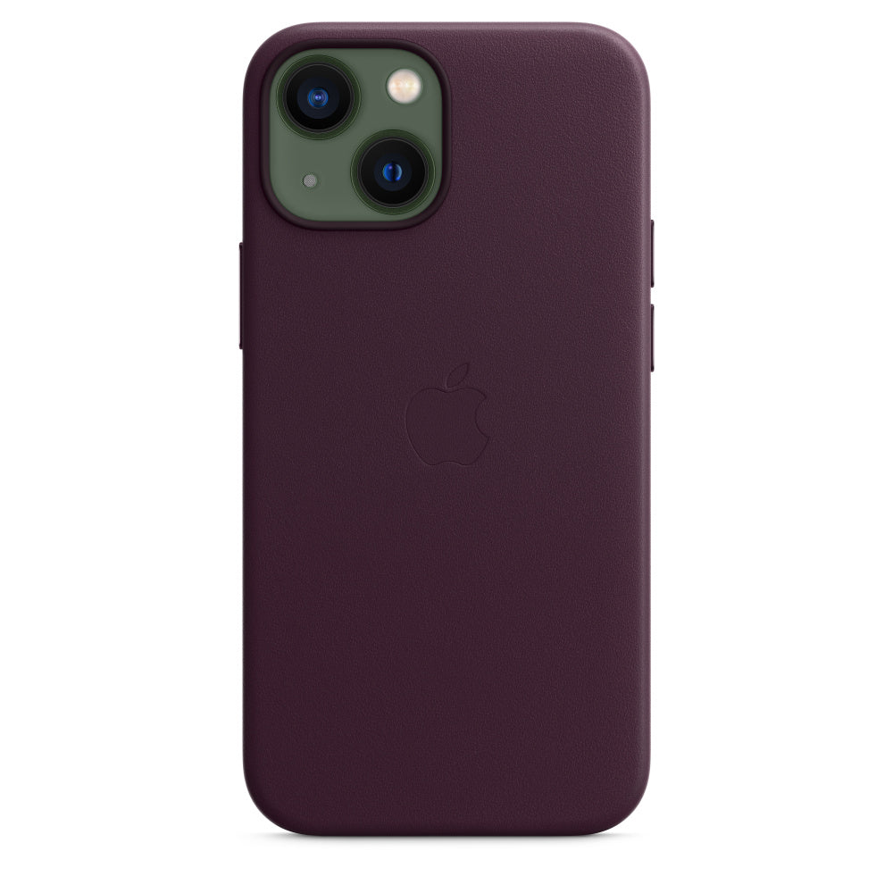 iPhone 14 Plus Leather Case with MagSafe -Dark Purple