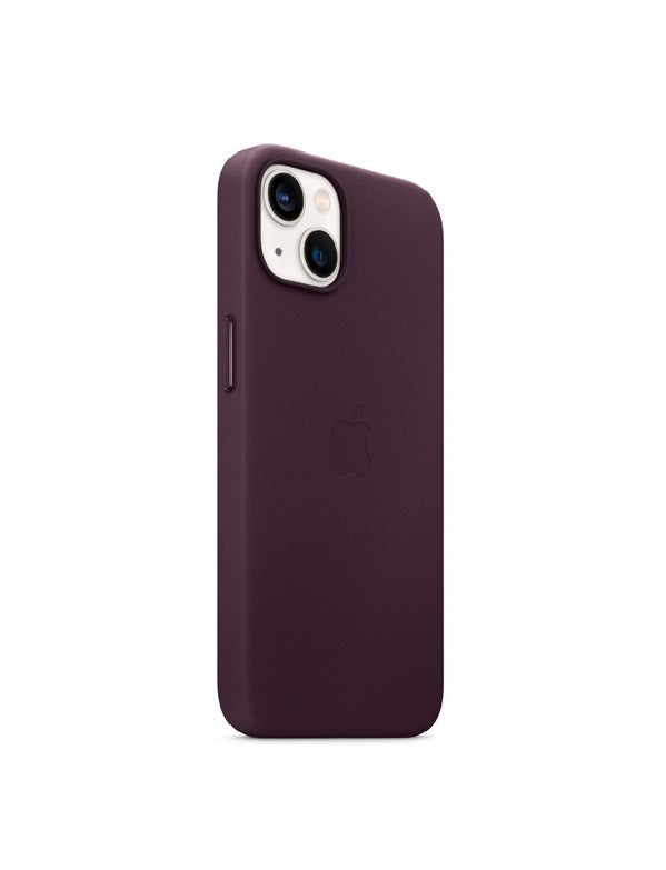 iPhone 14 Plus Leather Case with MagSafe -Dark Purple