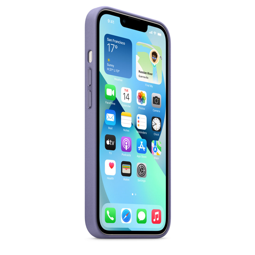 iPhone 14 Plus Leather Case with MagSafe -Light Purple