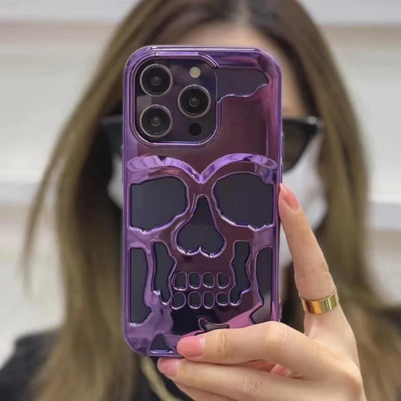 iPhone 13 Pro Hollow Skull Design Case