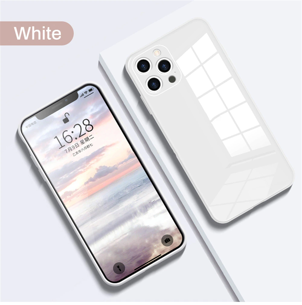 iPhone 13 Pro Glass Case with Logo and Camera Protection Toughened Glass