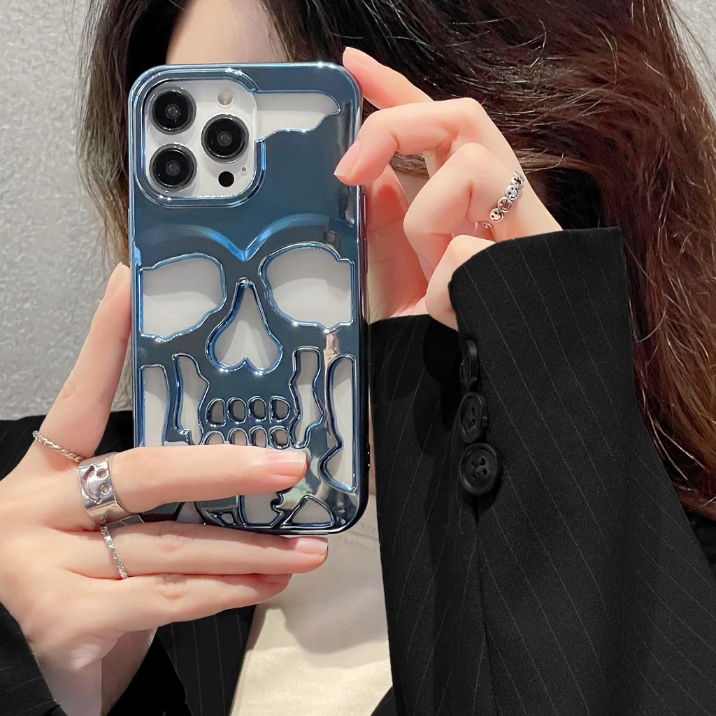 iPhone 13 Pro Hollow Skull Design Case