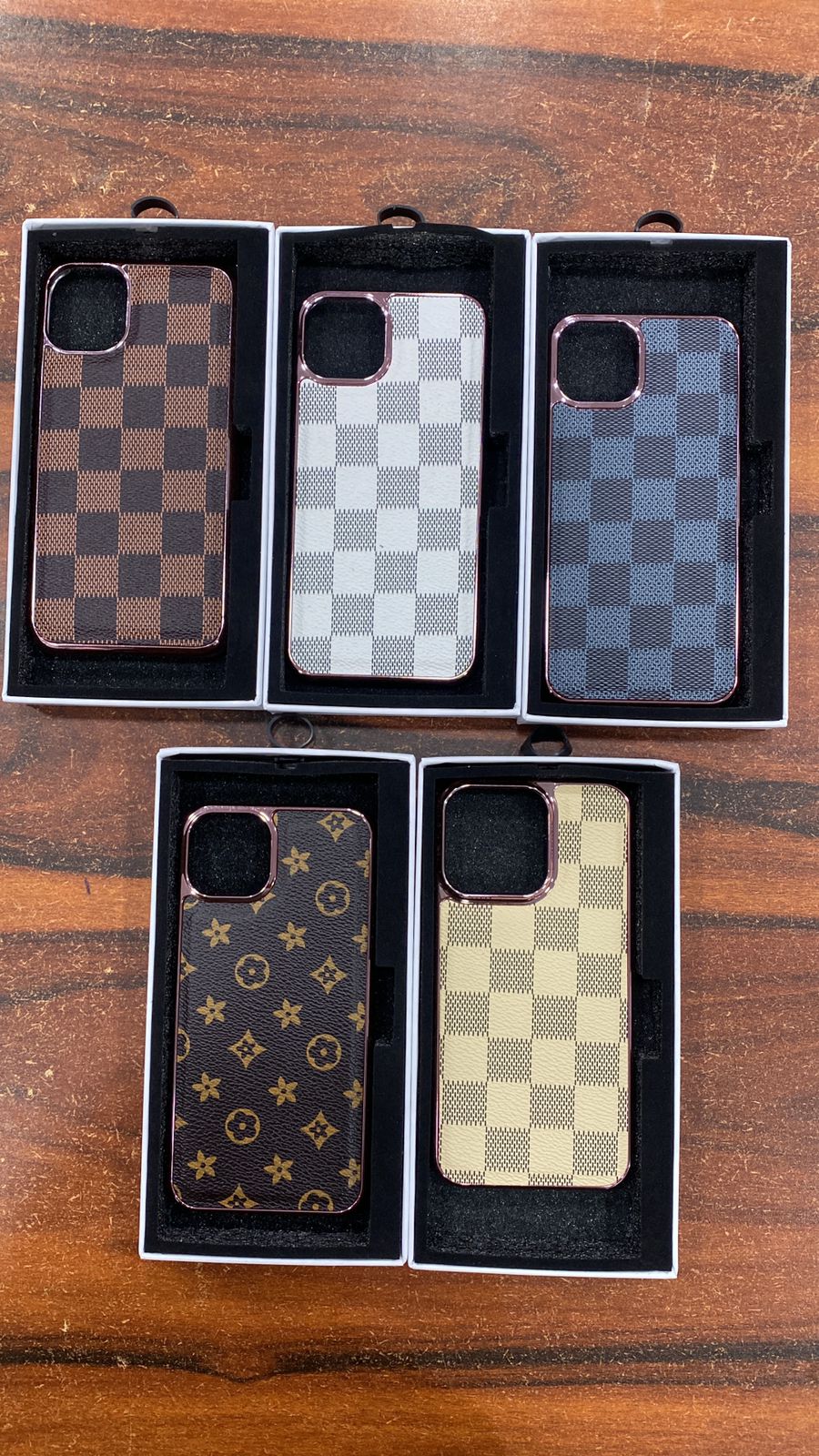 iPhone 13 Pro Burberry Classic Pattern Leather Case with Camera Protection