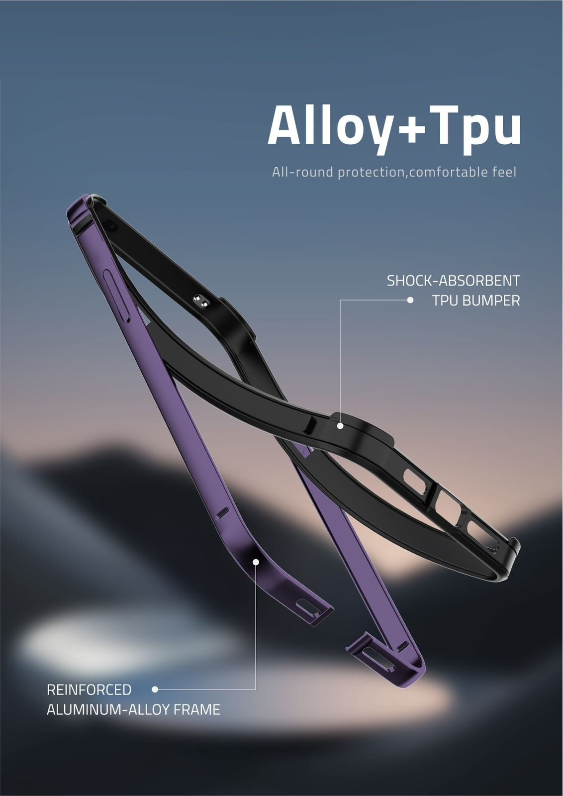 iPhone 14 Pro Bumper (Not a Case) Raised Bezels for Lens Protection.