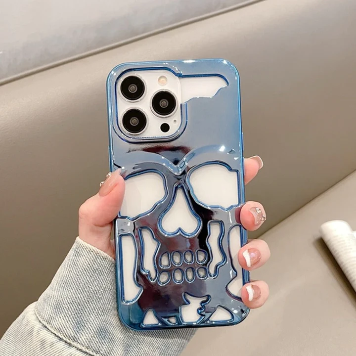 iPhone 13 Pro Max Hollow Skull Design Case