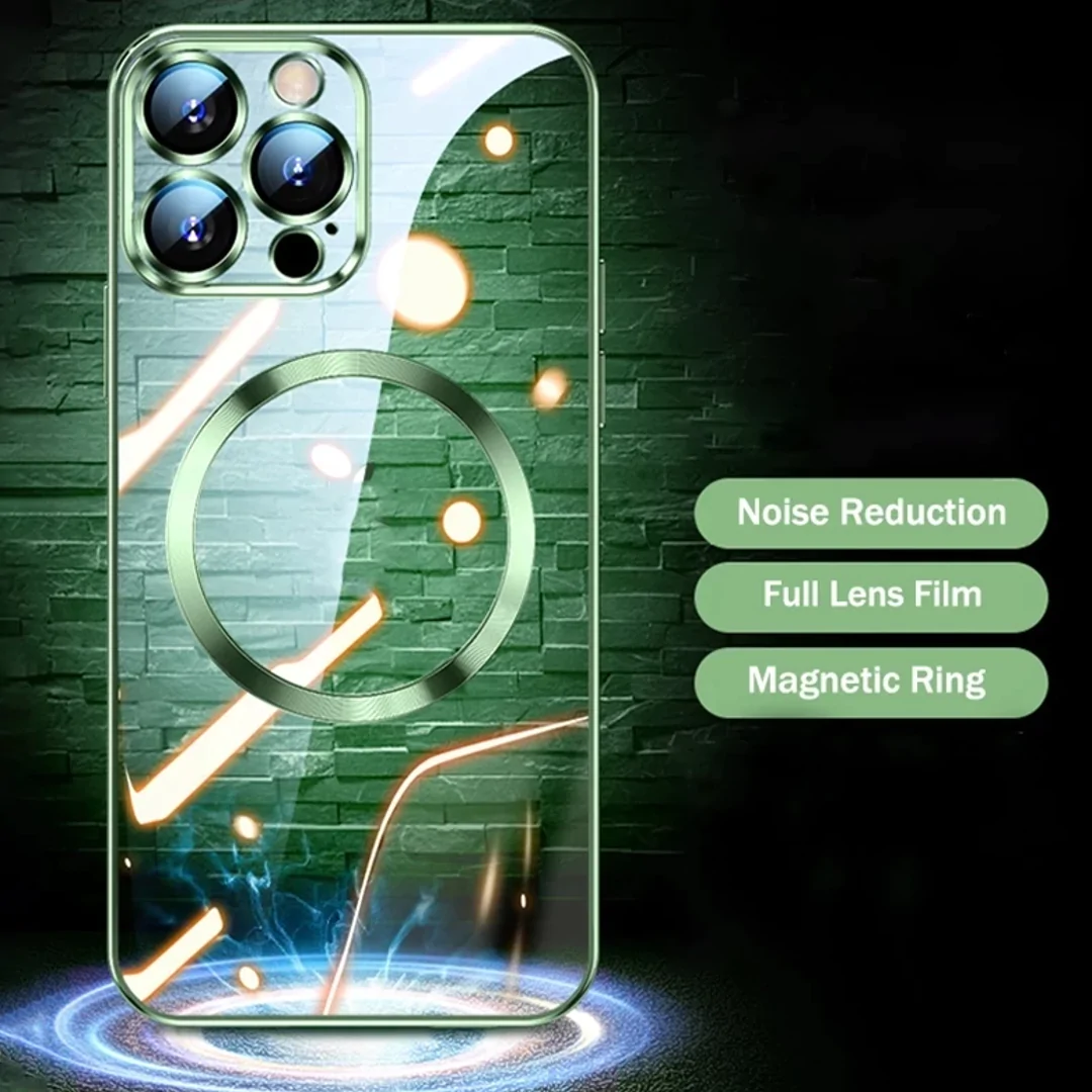 iPhone 14 Pro Transparent Electroplating MagSafe Case with Camera Protection