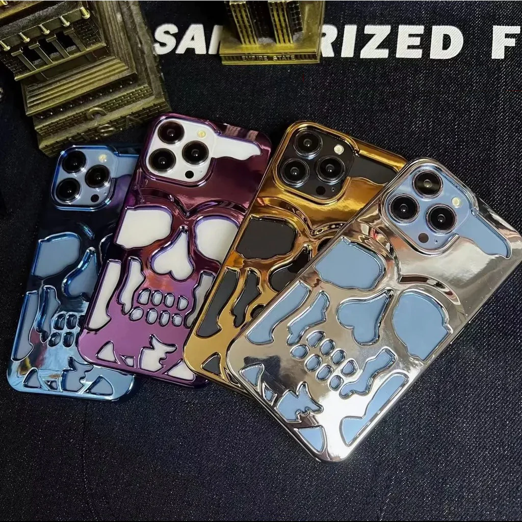 iPhone 14 Pro Hollow Skull Design Case