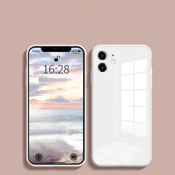 iPhone 12 Mini Glass Case with Logo and Camera Protection
