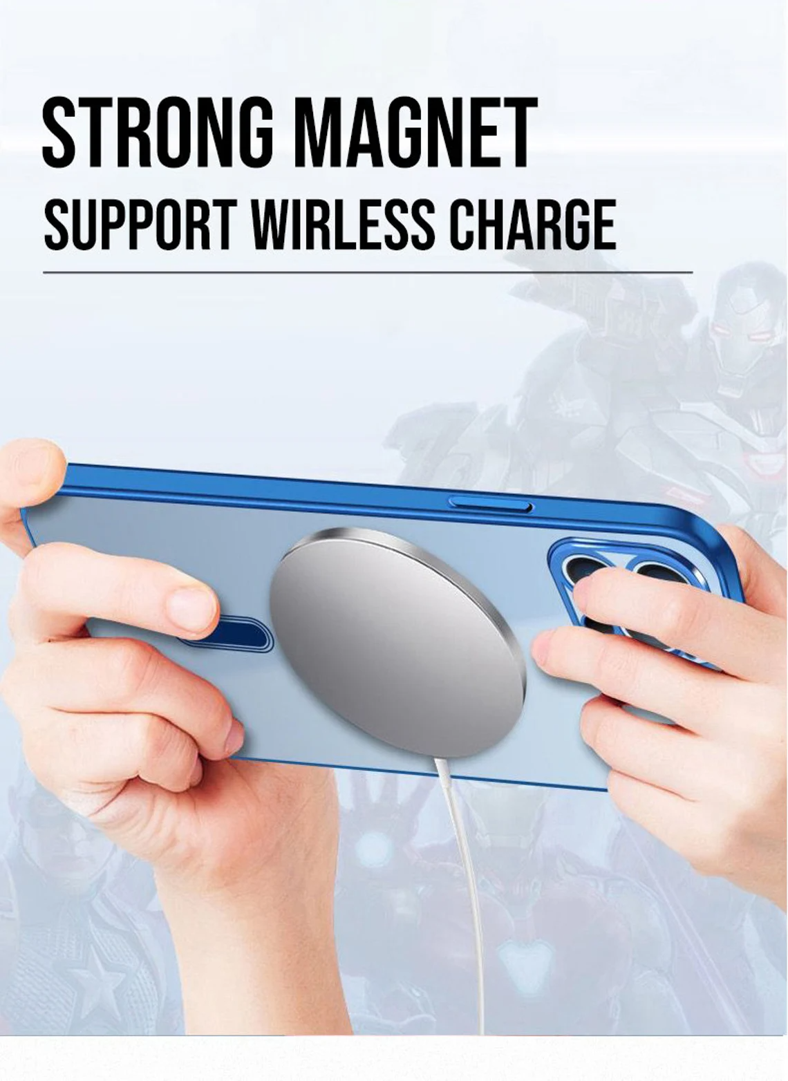 iPhone 12 Pro Max Transparent Electroplating MagSafe Case with Camera Protection