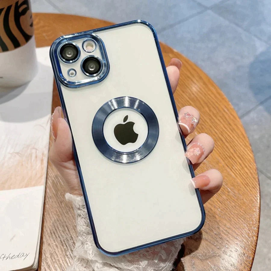 iPhone 14 Plus Transparent Electroplating Case with Camera Protection