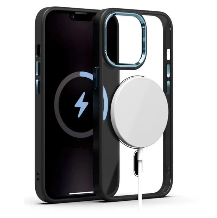 iPhone 13 Pro Max Color Hybrid Transparent Case with Metal Camera Protection