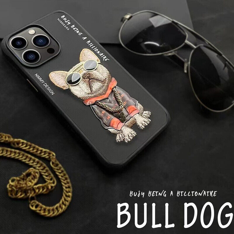 iPhone 14 Pro Nimmy 3D Embroided Swag Dog Back Case Cover