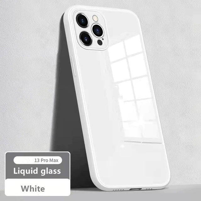 iPhone 13 Pro Glass Case with Logo and Camera Protection Toughened Glass