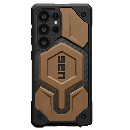 Samsung Galaxy S24 Ultra UAG Case, Monarch Pro Carbon Series Rugged Armor Case with Magsafe Dark Earth
