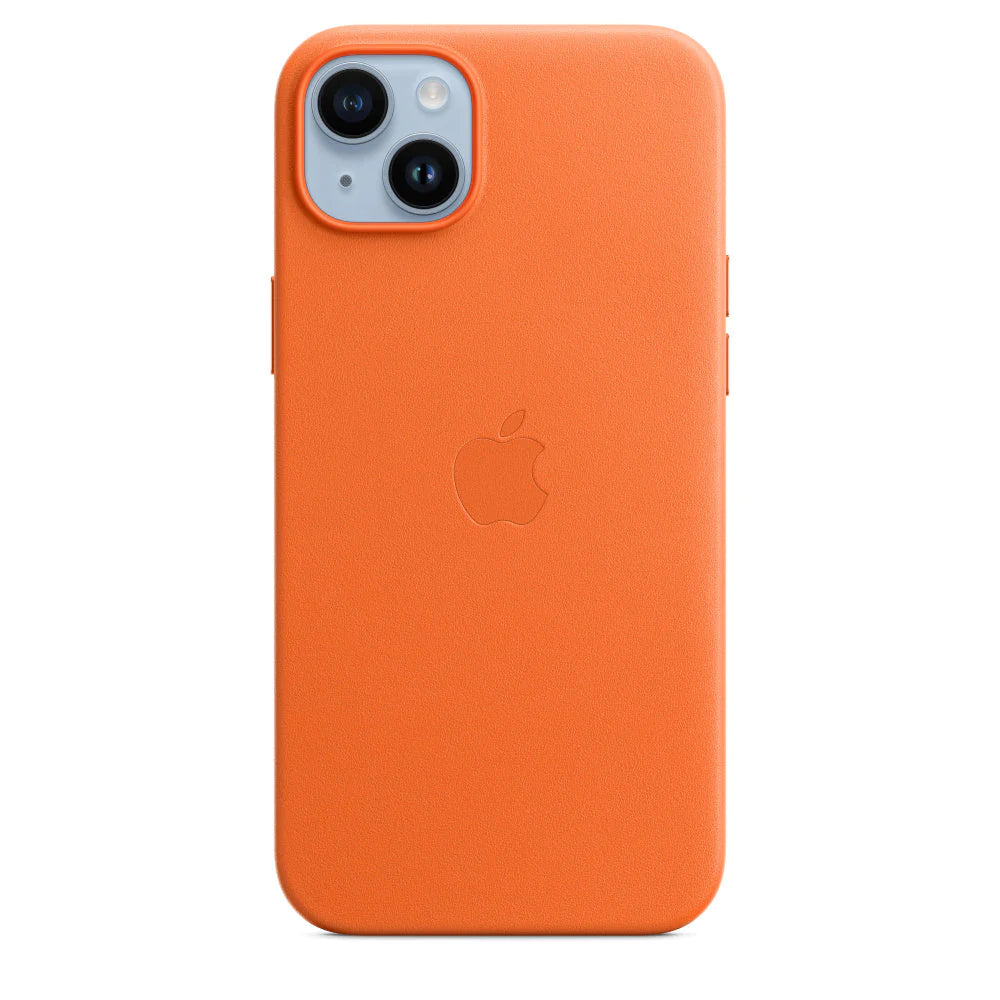 iPhone 14 Leather Case-Orange