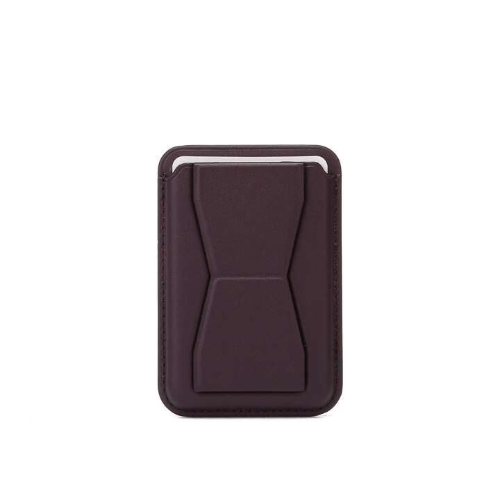 iPhone 15 Faux Leather Wallet Magsafe With Stand - Brown / Purple