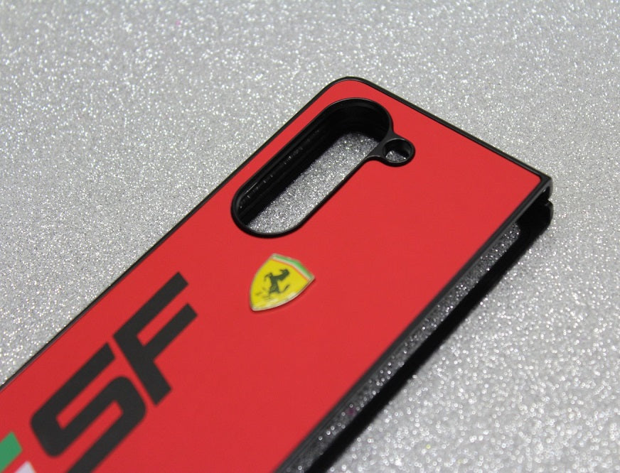 Samsung Galaxy Z Fold 4 Speed Edition Ferrari Leather Case- Red