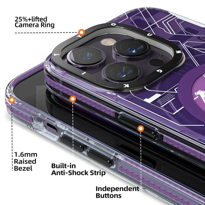 iPhone 14 Pro Youngkit Technology Series Futuristic Circuit Anti-Drop Magsafe Case