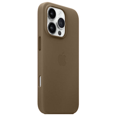 iPhone 16 Pro Leather (Not Magsafe) Case - Titanium Brown