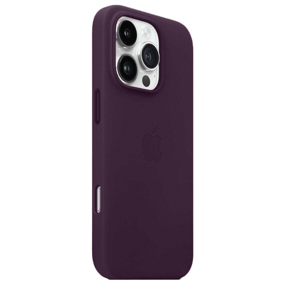 iPhone 16 Pro Max Leather Magsafe Case with IC Working (Animation) - Deep Purple