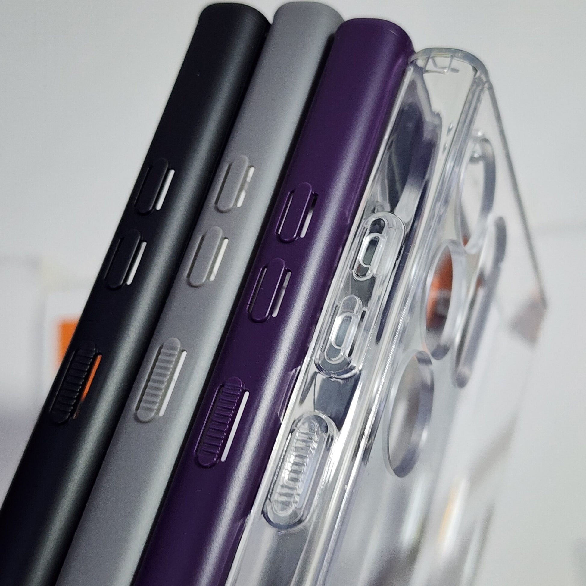 Samsung Galaxy S24 Ultra Hybrid Crystal Clear Case with Camera Protection (TPU+Poly Carbonate|Crystal Clear) - Purple