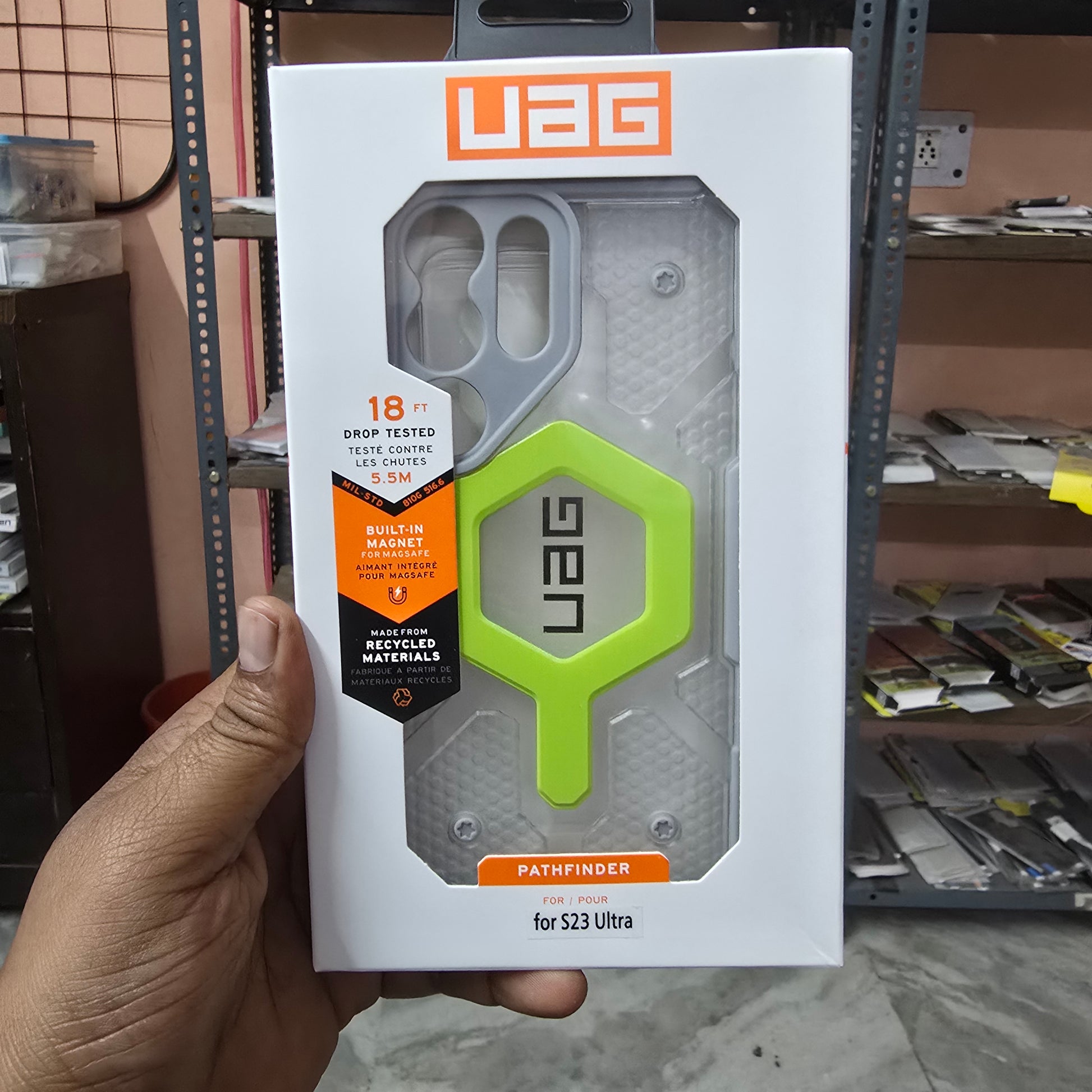 Samsung Galaxy S23 Ultra UAG Case, Pathfinder Premium Rugged Shockproof Case With Magsafe - Neon