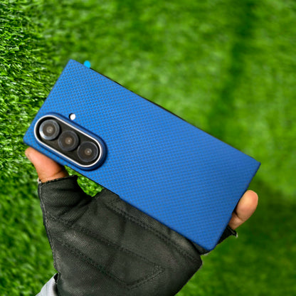 Samsung Galaxy Z Fold7 0.5mm Ultra Thin Carbon Fiber Cover with Metal Camera Protection - Blue