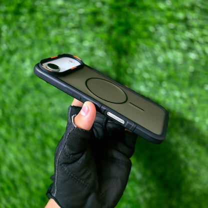iPhone 17 Air Hybrid Semi-Transparent Anti-Drop Back Cover with Magsafe - Black