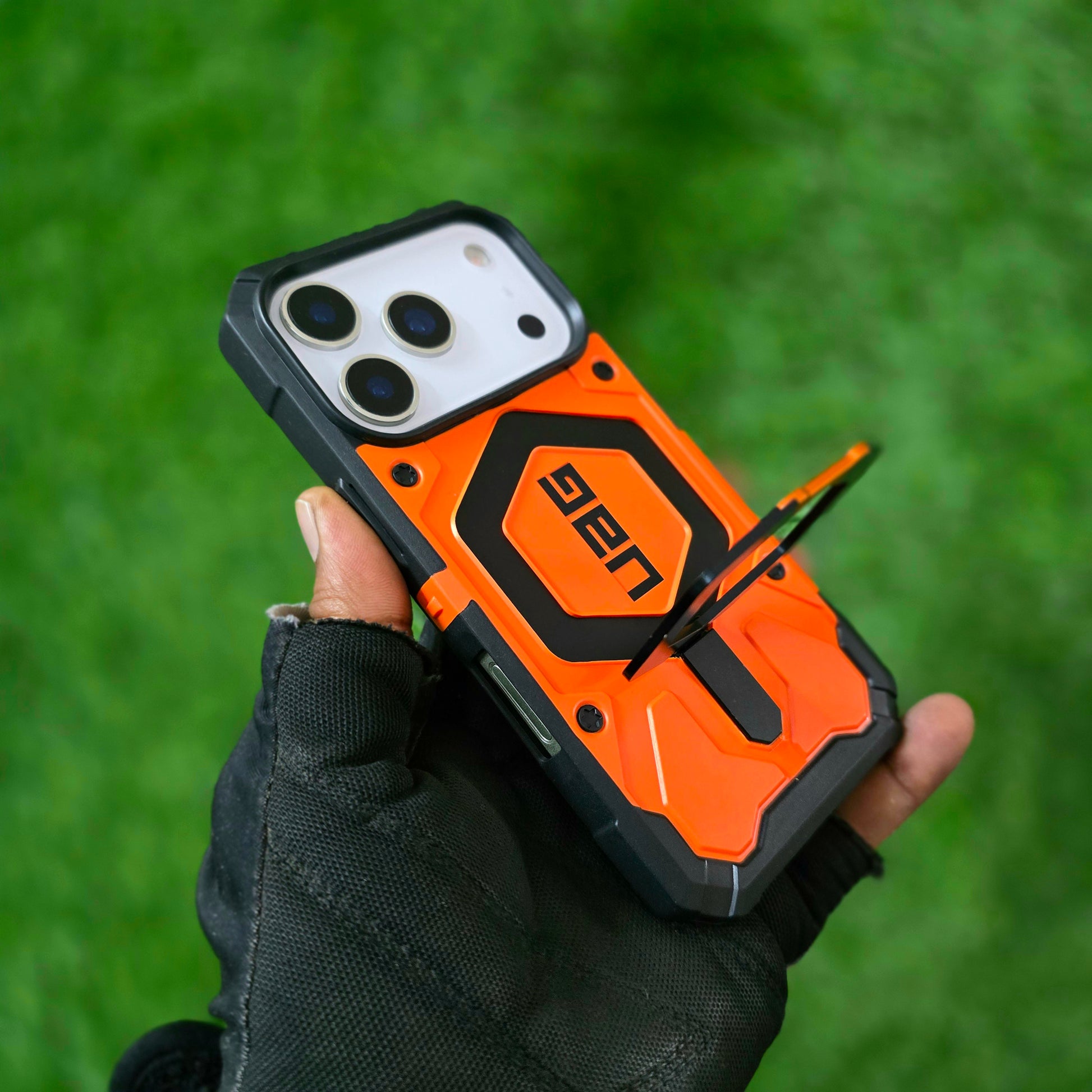 iPhone 17 Pro UAG Case, Military Grade Protective UAG Pathfinder Series with Magsafe & Kickstand - Orange
